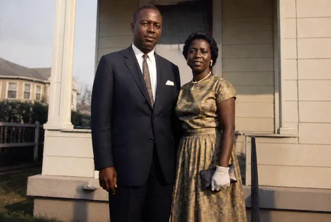 After restoration: A 1950s couple, free of water damage